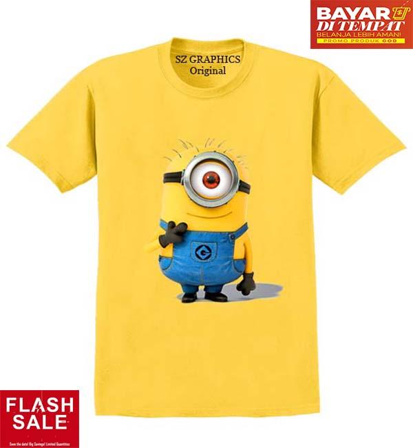 sz graphics minins yellow t shirt pria t shirt wanita kaos pria kaos wanita (unisex) atasan wanita atasan priakaos distro murah -minion