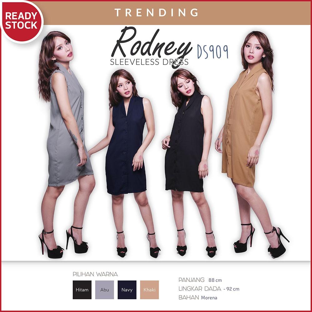 Rodney Sleeveless Dress Gaun Pakaian Wanita DS909