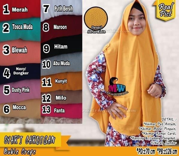 khimar cardi /Jilbab tangan / jilbab lengan polos /Syari cardigan