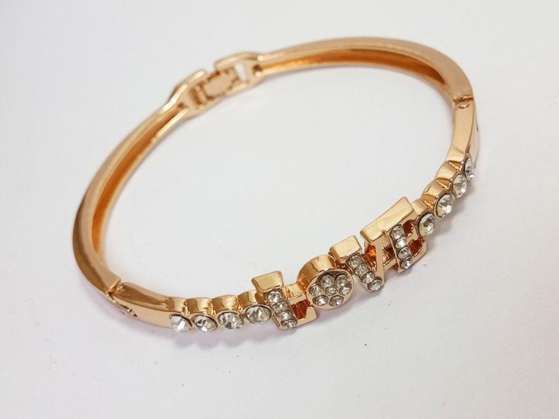 VeE Gelang Wanita Lapis Emas 18K Kristal Swarovski GW28