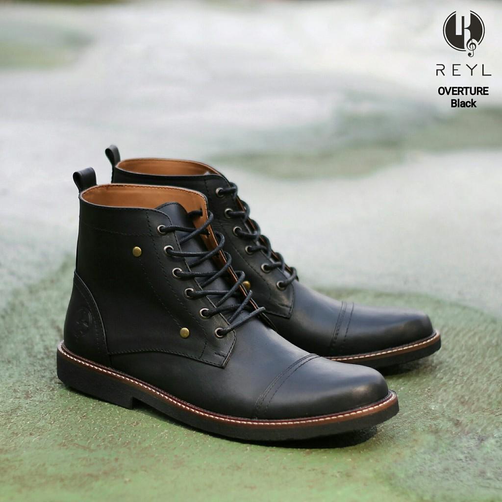 Sepatu Boot Safety Pria Reyl Original Bandung Kulit Sapi Asli Boot Boots Adidas Nike Casual Slip On