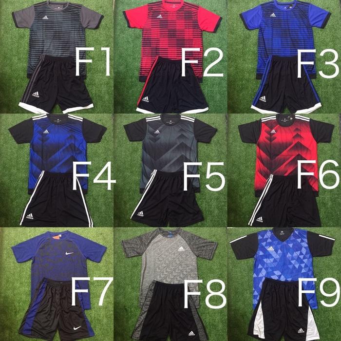 Baju Kaos Olahraga Jersey Bola Setelan Futsal Adidas Nike Puma Murah