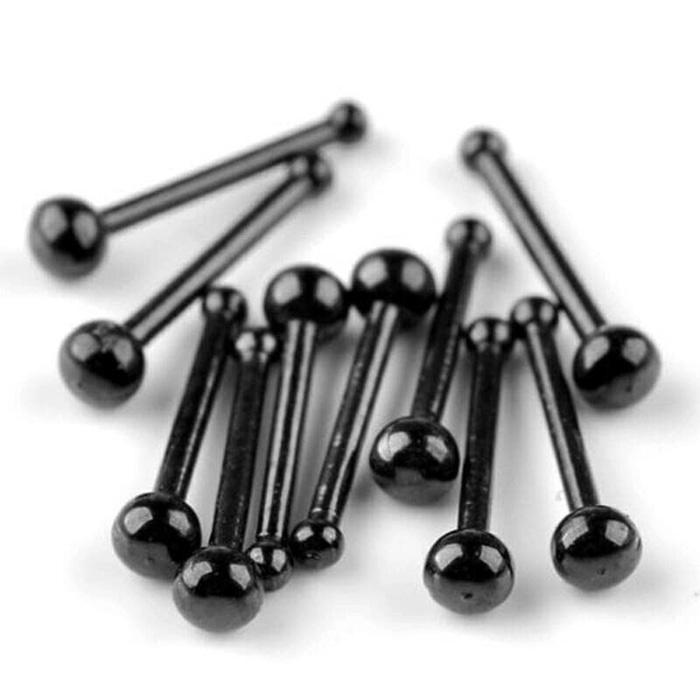 body piercing telinga tindik hidung stainless steel black,gold,silver - Anting keren - Terlaris