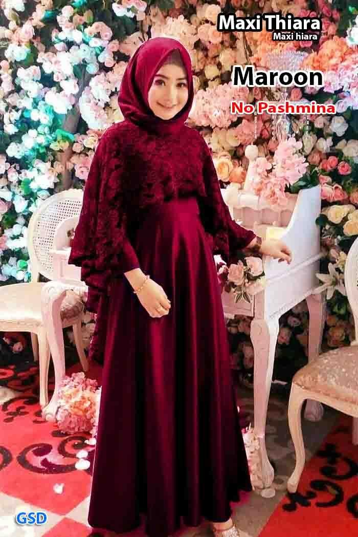 NCR - Dress Muslim / Maxi Dress / Baju Wanita / Baju Gamis / Baju Terusan / Maxi Hiara