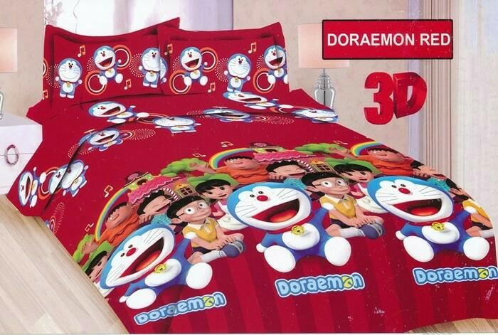 SPREI BONITA DORAEMON RED KING 180X200 NO.1 KARTUN Exclusive - TOKO GUDANG KEKINIAN