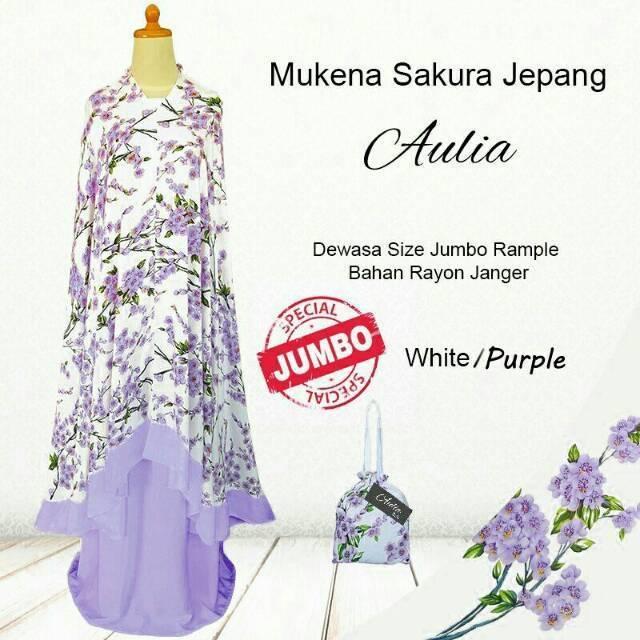 MUKENAH SAKURA JEPANG AULIA JUMBO REMPEL purple