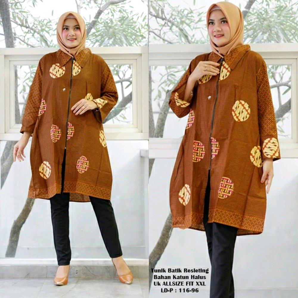 TUNIK BATIK FULL RESLETING di lapak Pusat Grosir Batik Jogja pusatgrosirbatikjogja
