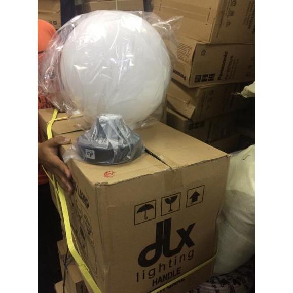 ELEKTRO - KAP LAMPU TAMAN BULAT SUSU KACA FITING E 27 MERK DLX TYPE TO 2 TL - BRUSHSTORES
