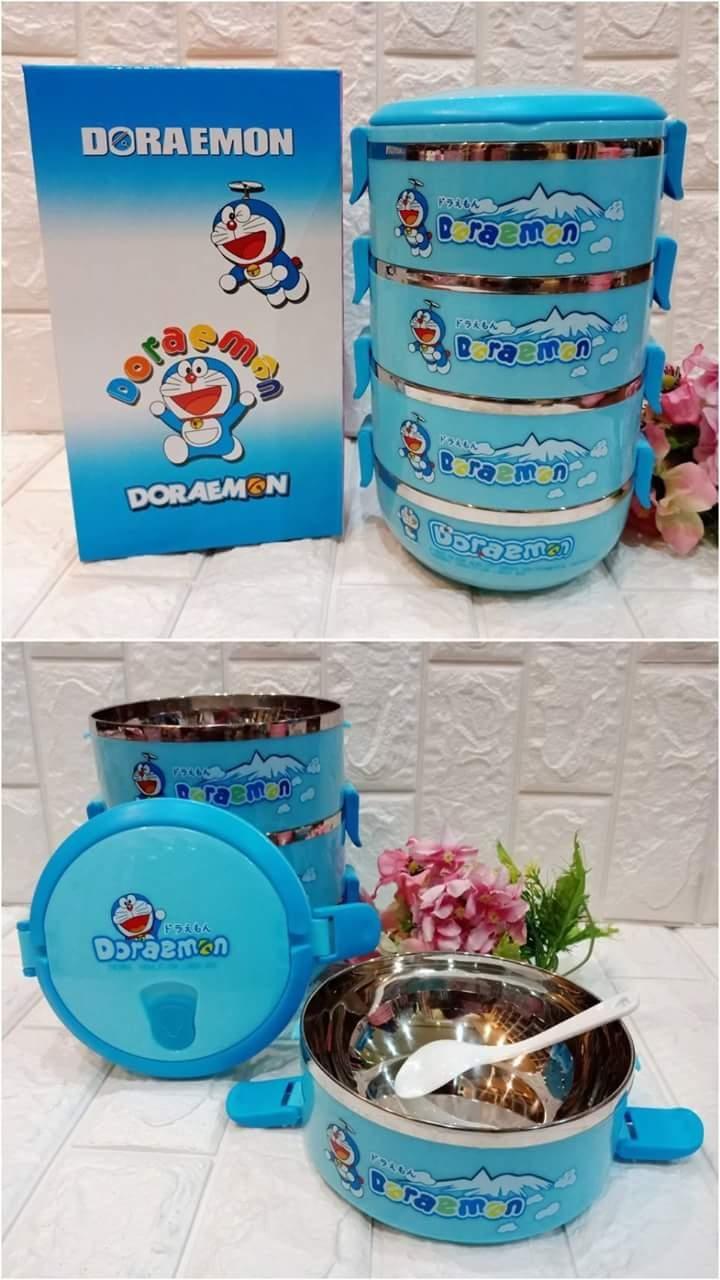 Rantang Karakter 4 Susun 3D Tempat Nasi Sayur Motif Lucu Unik / termos / botol / piring / sendi / pisau / gunting / Frozen / Doraemon / hello Kitty / makan / rak / tapperware / gelas / mug / ketel /