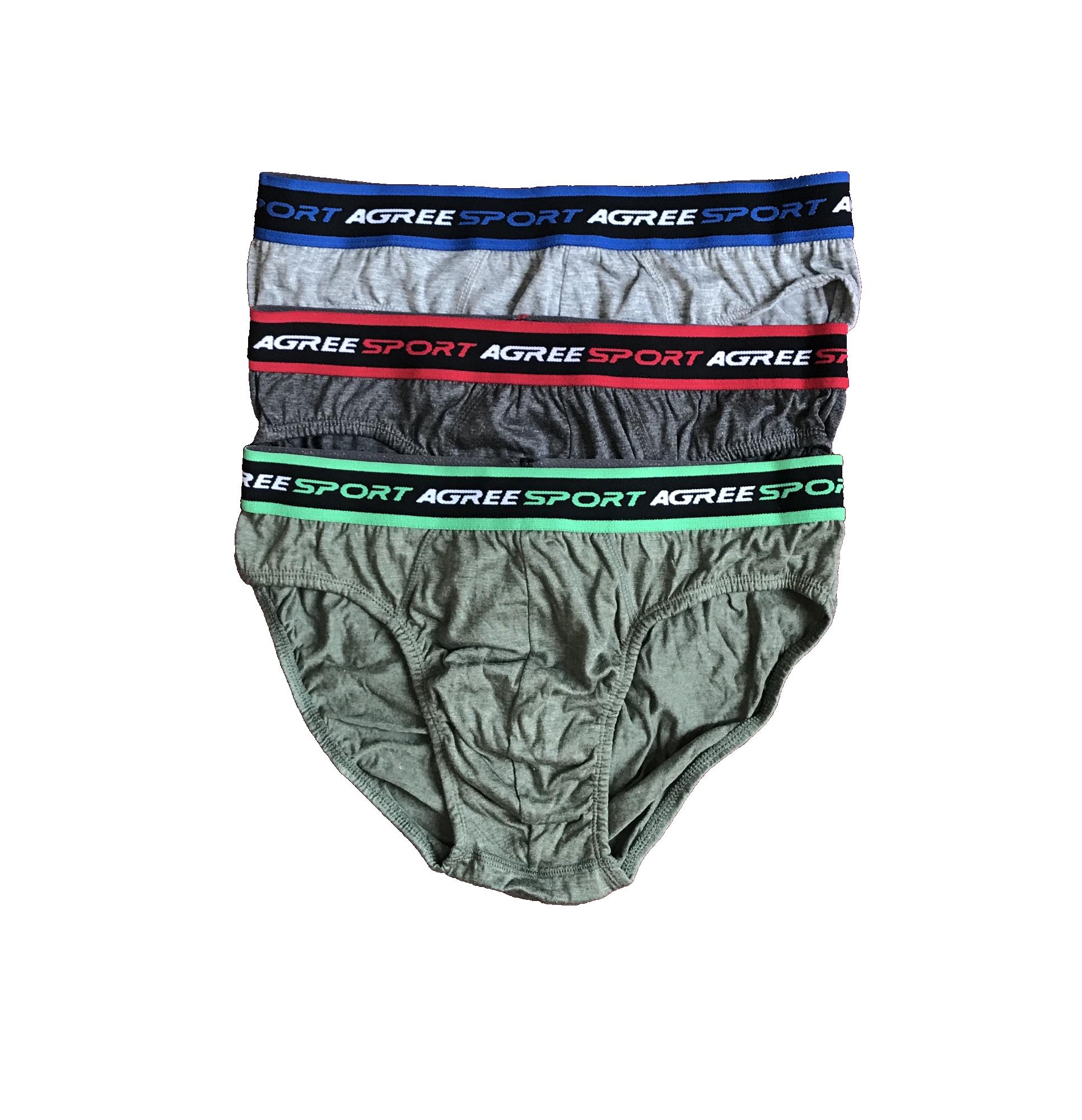 PADIe - 3 PCS Celana Dalam Pria Boxer AGREE SPORT Multi Colour /sempak/underwear Laki-laki