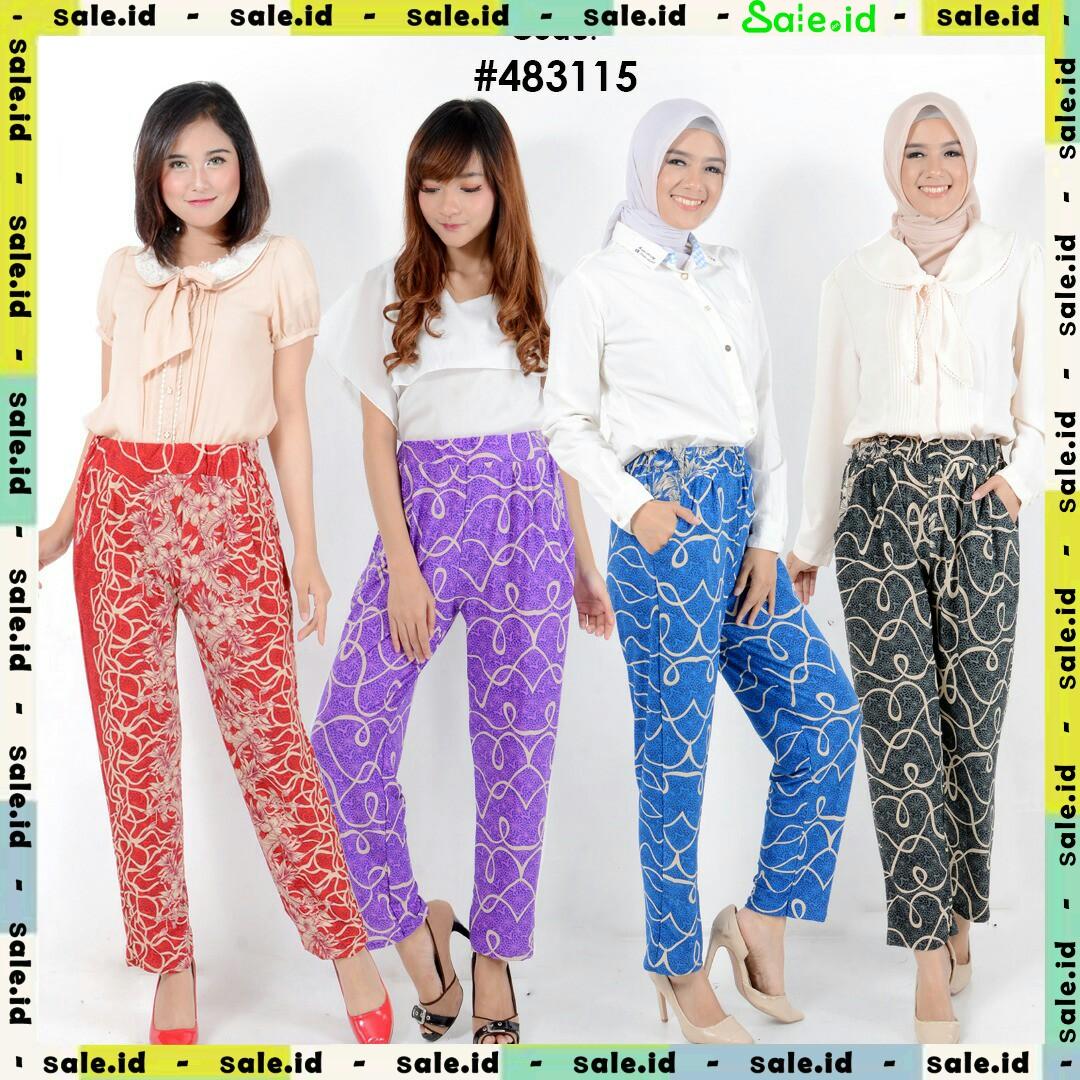 Sale.id - Celana Wanita / Celana Panjang Spandek Wanita / Motif Ulir