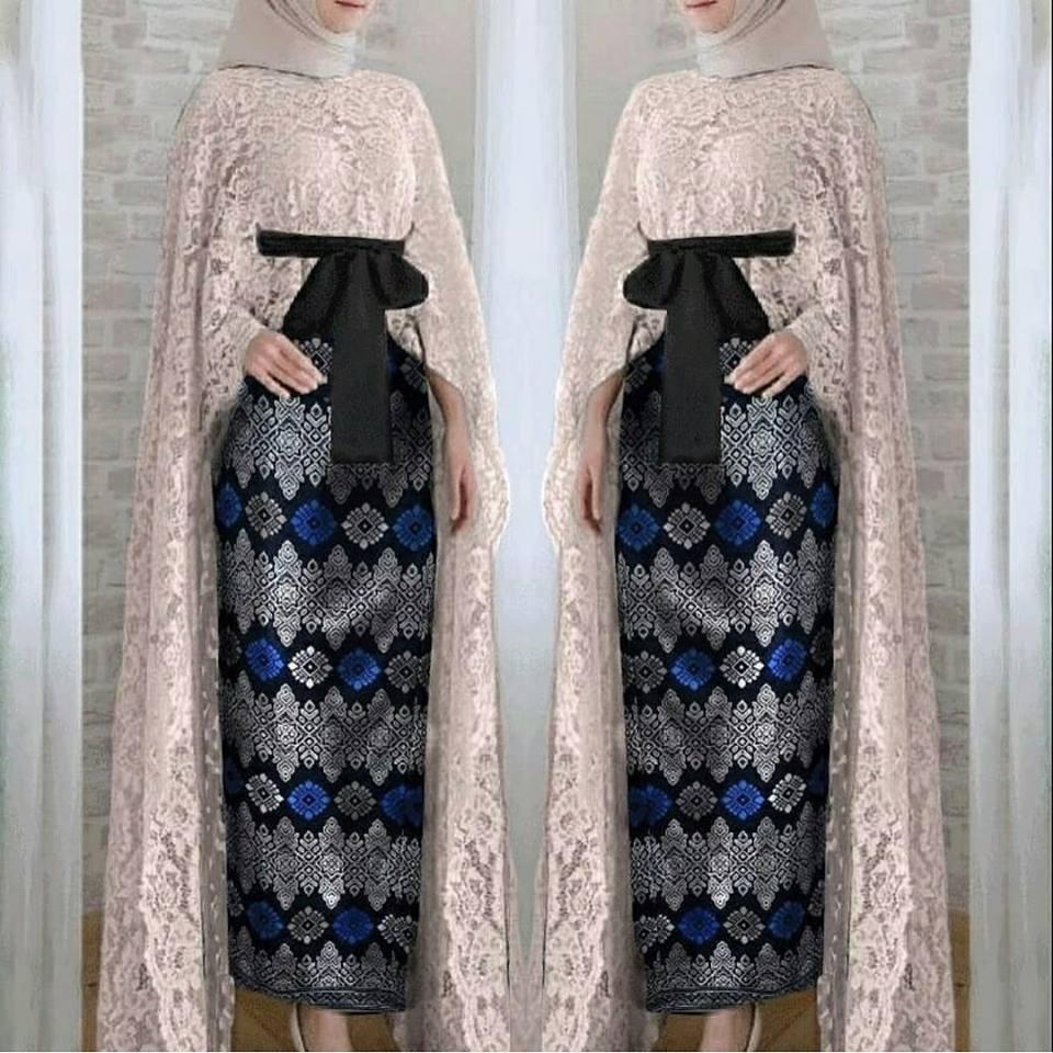 Kebaya Modern Casual Brokat Cream
