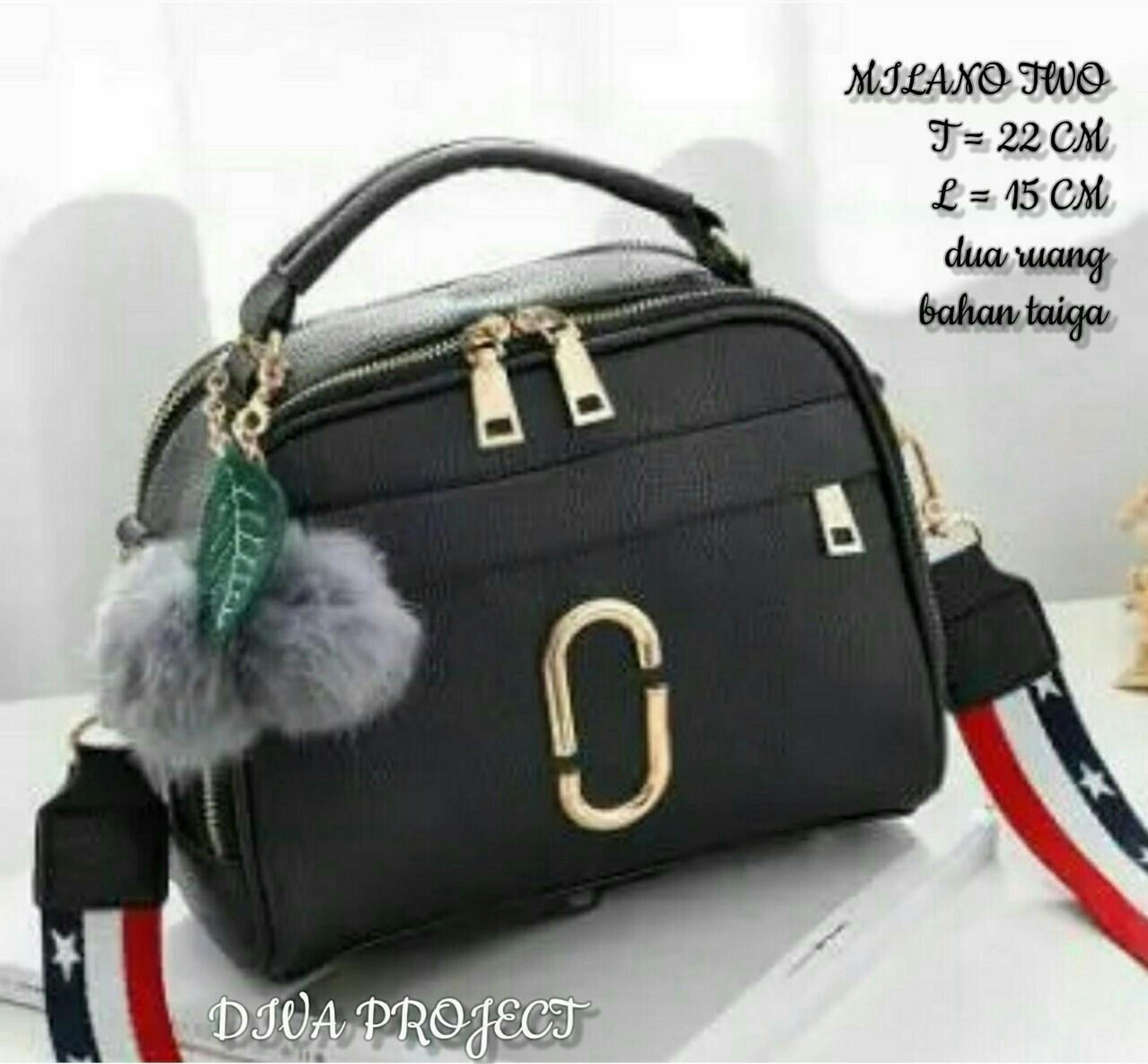 Tas Sling bag milano mj tali bendera lebar