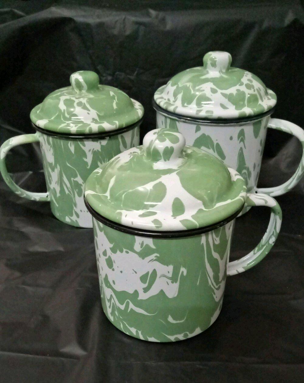 Mug enamel lurik 10 cm