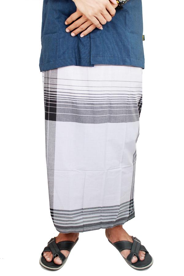 Sarung Buat Sholat Yang Bagus Katun Hitam Putih SRG 81