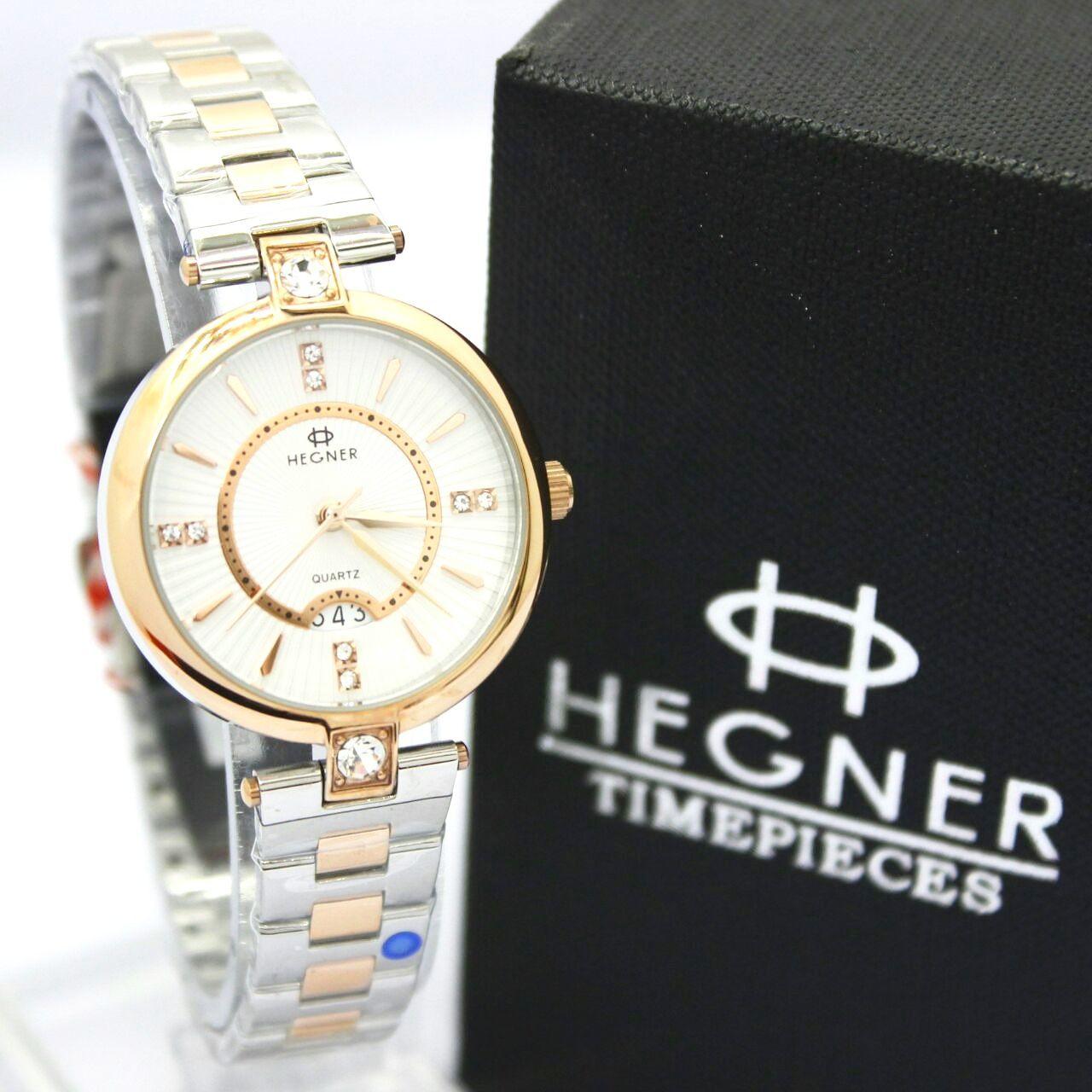 Hegner H5003 Jam Tangan Wanita Stainless Steel Silver Combi Rosegold