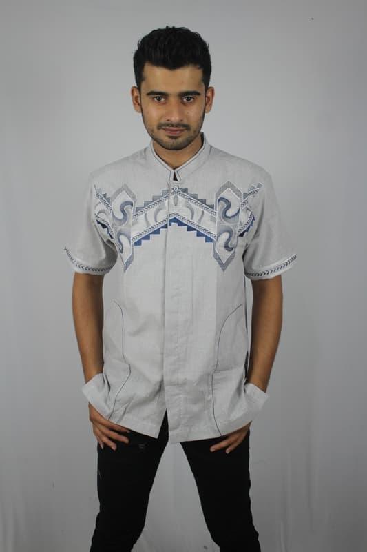 Baju Koko Pria, Busana Muslim Pria Kualitas Premium AD 136 abu muda - Baju koko muslim pria terbaru / Baju koko muslim pria termurah / Baju koko muslim pria berkualitas / Baju koko muslim pria trendy / baju casual / kemeja pria / baju koko lebaran / baju