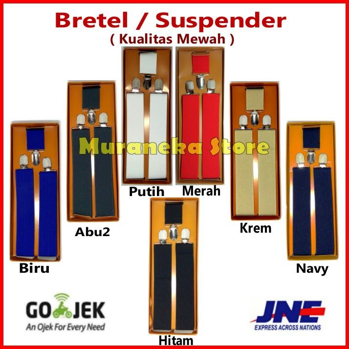 Bretel Suspender Import Dewasa Polos Tali Kodok Jojon Baju Jeans Denim Tali Jojon Wedding Hitam Pria Pesta Cowok Bowtie Pengantin Wedding Biru Pernikahan Wisuda Bridesmaid MC Tuxedo Organizer Groomsman Kupukupu Prom Promnight Prewed Aksesoris