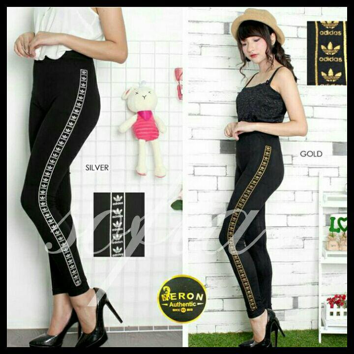 Leggings legging motif adidas legging motif pinggir legging dewasa legging wanita legging panjang