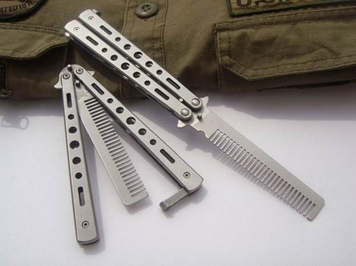 Butterfly Benchmade Switchblade BALISONG comb Sisir Lipat Pisau pomad - WWZDya