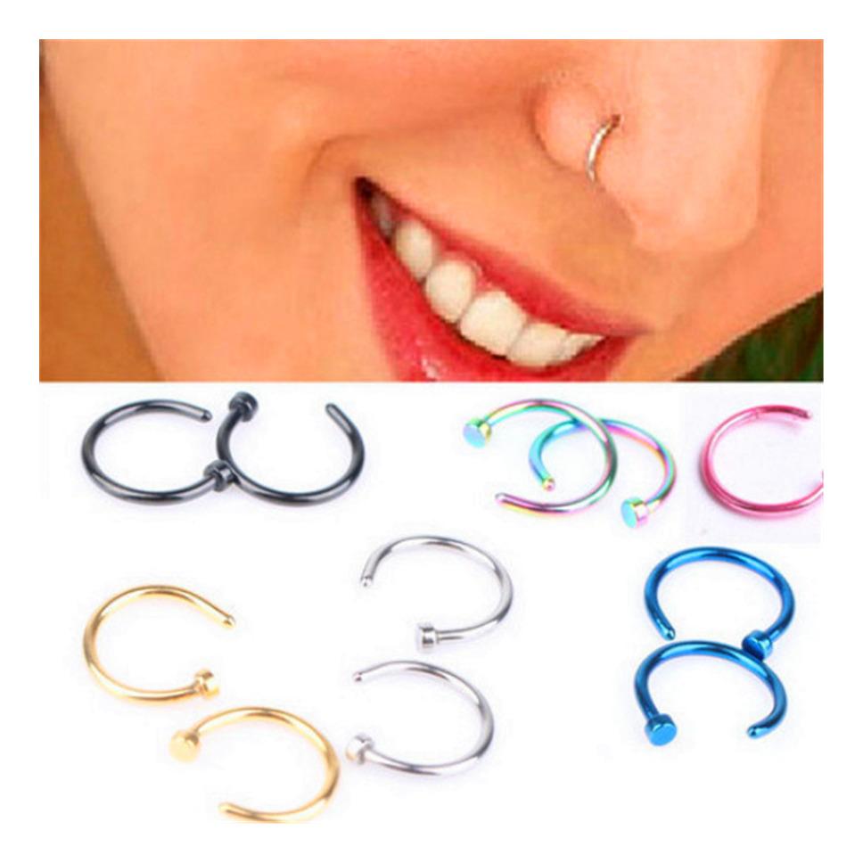 Anting Wanita Universal anting Hidung Jepit Tanpa Tindik 10PCS