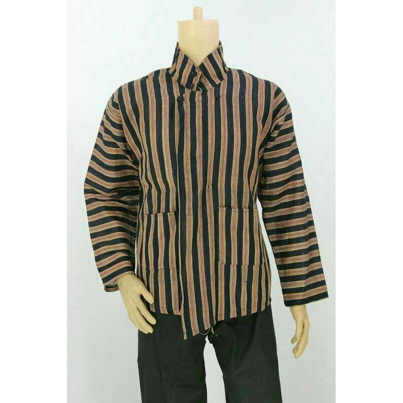 Baju / Kemeja Surjan Setelan Dewasa/Lurik/Batik Jawa Pakaian Adat Jawa - Sxoktk