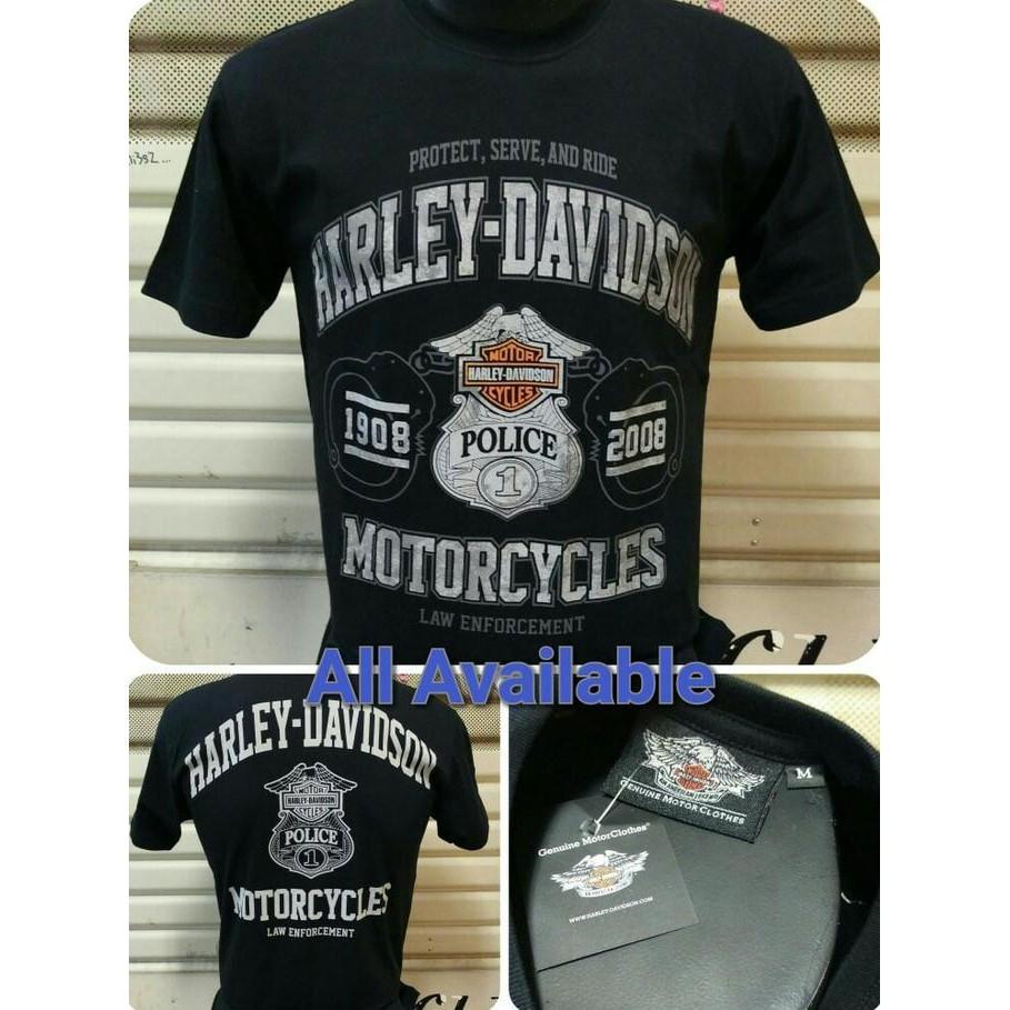 Kaos Harley Davidson - Police 3-Black - Sale Promo!!