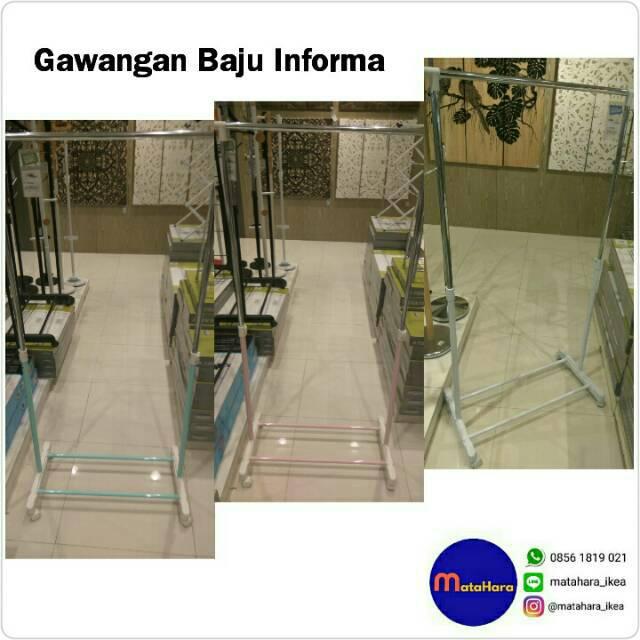 (MATAHARA) Informa! Gantungan Baju, Rak Baju, Gawangan Baju, Rak Bazar, Rak Gamis, Rak Butik, putih