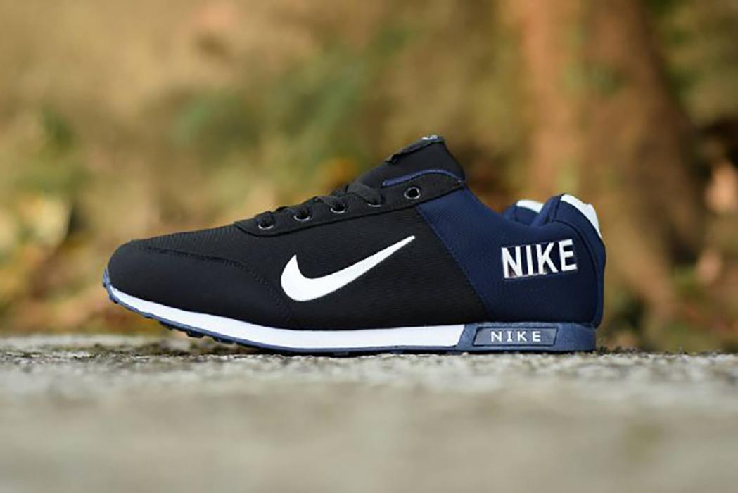 Promo Sepatu Pria Nike Joging Man Black Navy Olahraga Fitness Jogging Lari Fashion