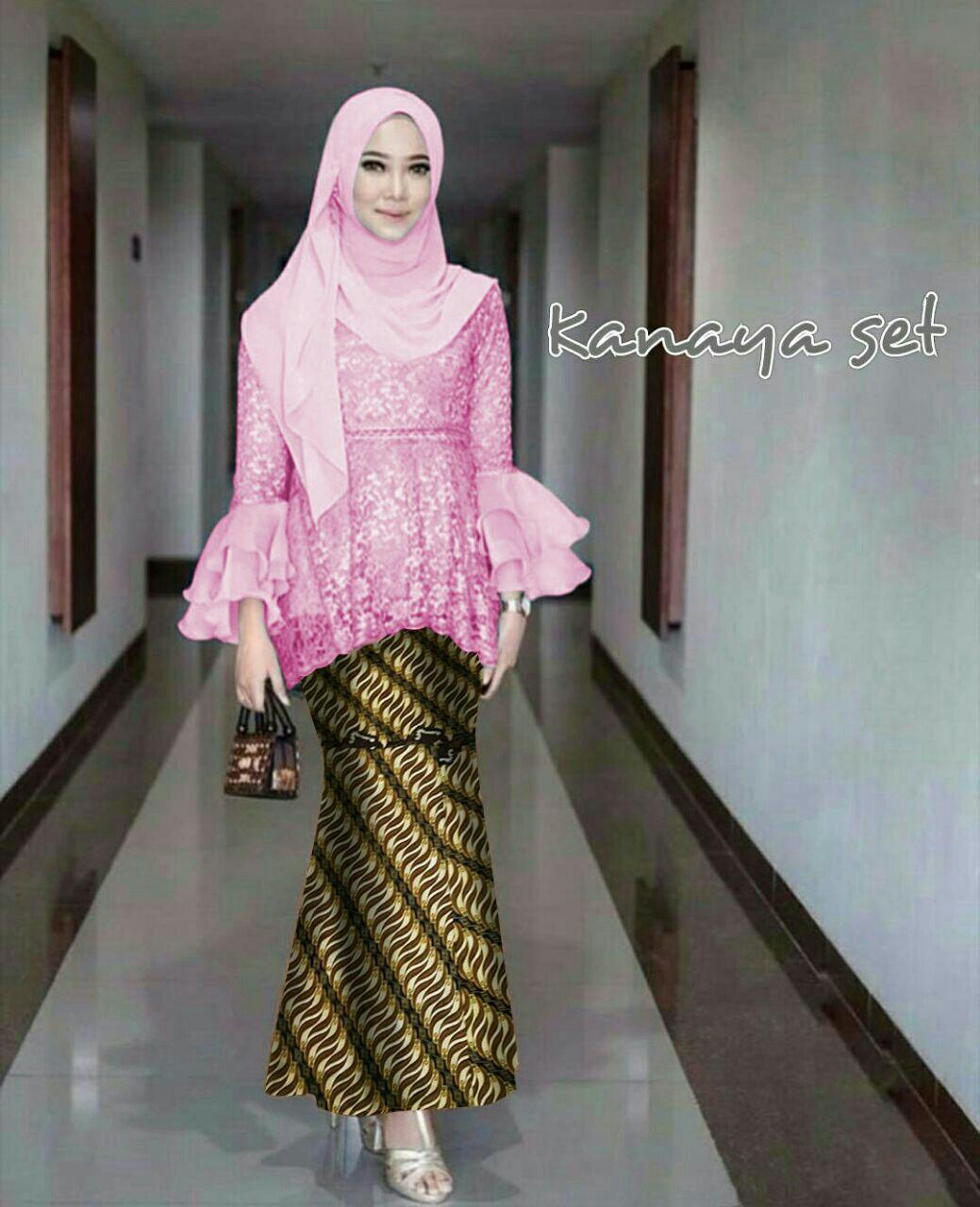 Honeyclothing Setelan Wanita Keniya / Setelan Batik / Kebaya Kutubaru / Baju Muslim