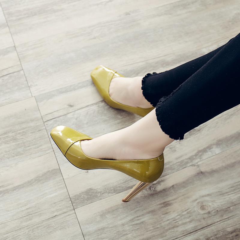 Yuda Sepatu Heels Kulit Paten Musim Gugur Sepatu Korea Fashion Style OL