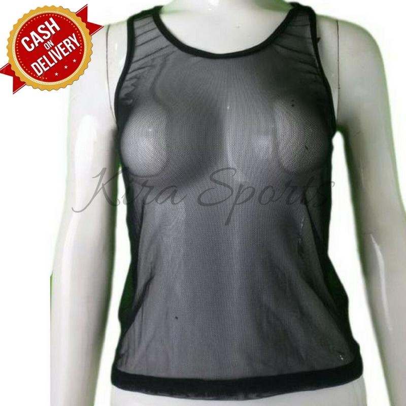 Sporty Tanktop Senam Wanita Zumba / Baju Kaos Olahraga Wanita Gym / Pakaian Atasan Jaring Tile Sobek Untuk Fitness Senam Joging Yoga Lari SPF131 - Bisa COD