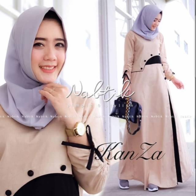 KANZA DRESS/BAJU MURAH/GAMIS MUSLIM/TANAH ABANG/PAKAIAN WANITA MURAH/DRESS MURAH/DRESS MODIS/OLSHOP Grey