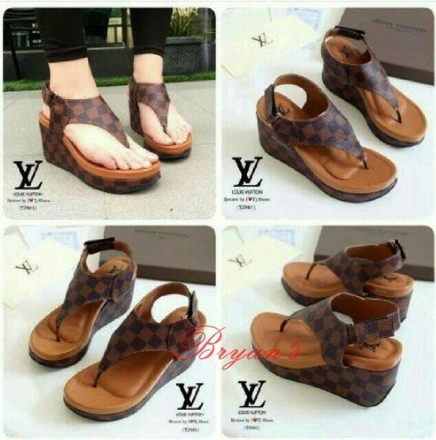 SEPATU WEDGES JEPIT LV T51 BG01 / wedges / sandal wedges wanita / slip on / high heels impor / sepatu sneakers / sandal keren / sandal flat / sepatu wanita / sandal wanita / sepatu sandal / sepatu