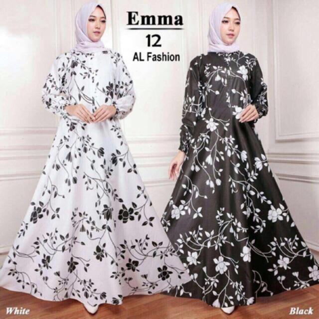 AB Agen Baju Official Shop - maxi emma gamis busana jumbo muslim HIJAB party dress murah(maxi aja ) EMMA 7 CREAM