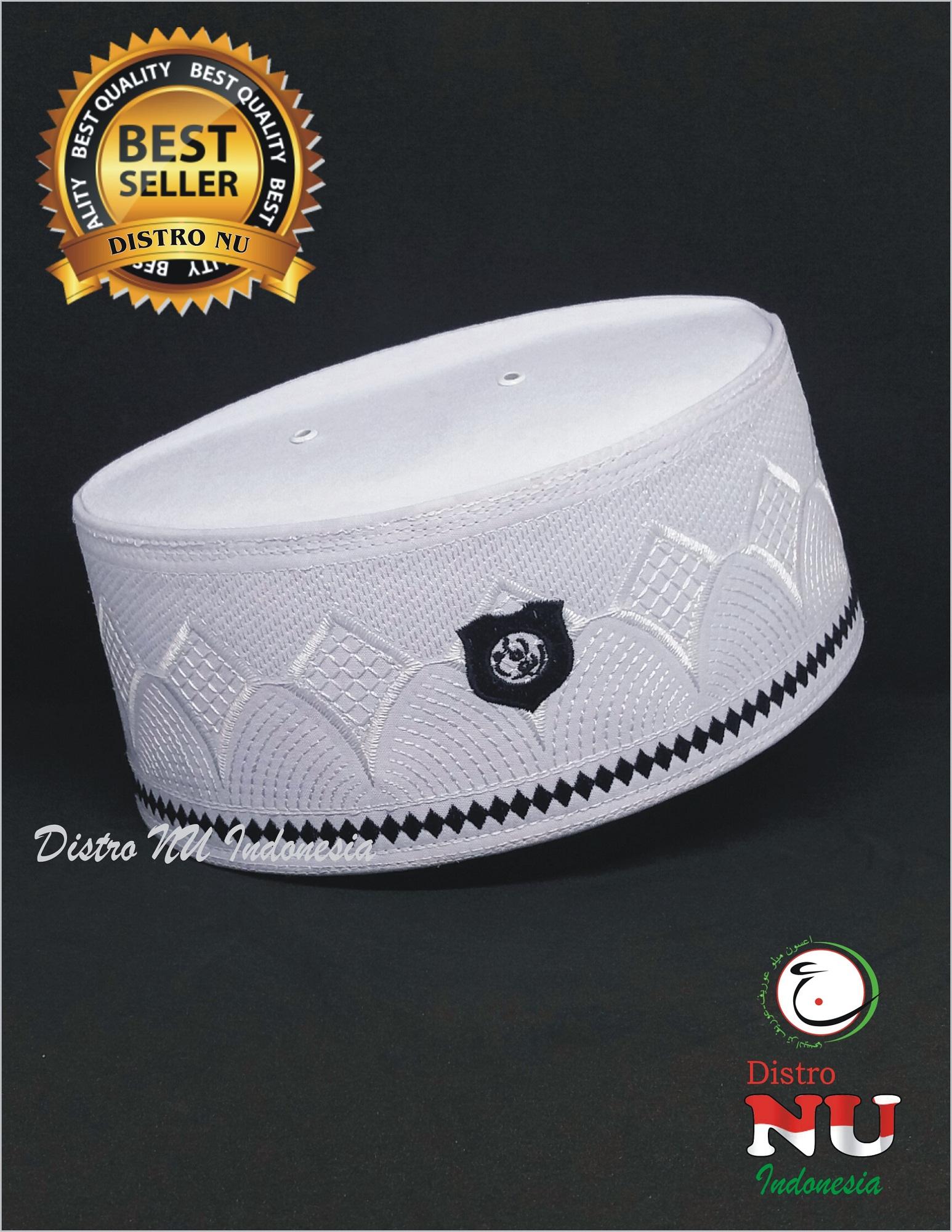 PECI PUTIH BORDIR CERAH ASG-1 BAGUS KUAT - songkok Nasional / pesantren / gamis / sarung / sorban / perlengkapan sholat / Syekermania / Sajadah Kopyah /Peci Haji / solawat sholawat / sandal / sepatu / seragam sekolah / kaos distro wong nu / distro nu