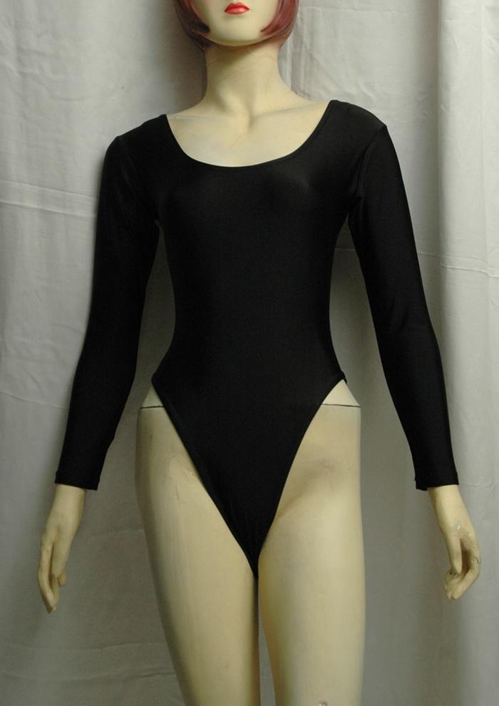 Leotard / Baju Senam Tangan Panjang Hitam Ukuran S, M, L, XL - flEwh6