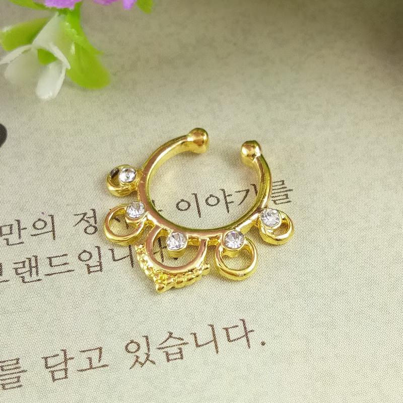 Anneui - BP0041 - fake septum piercing / anting jepit hidung (tanpa tindik) swag gaul keren
