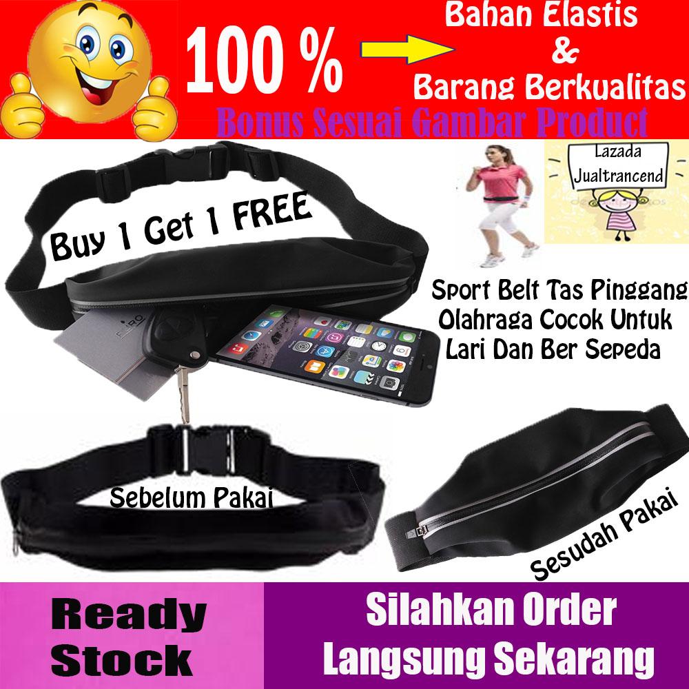 Special Promo Merdeka Buy 1 Get 1 Sport Belt Running Tas Pinggang Waterproof / Bersepeda / Jalan Santai - Hitam Flash Sale Beli 1 Gratis 1 Spesial Agustus