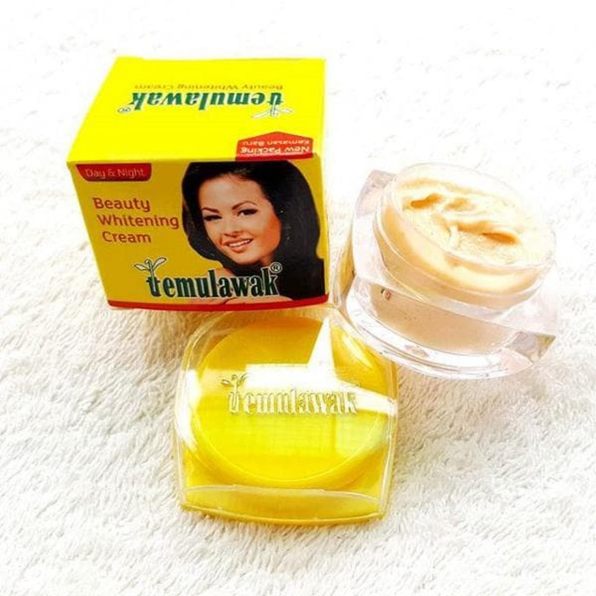 ... HOKI COD - Temulawak Pot Kaca Beauty Whitening Cream - 1 pcs + Gratis Shower Cap ...