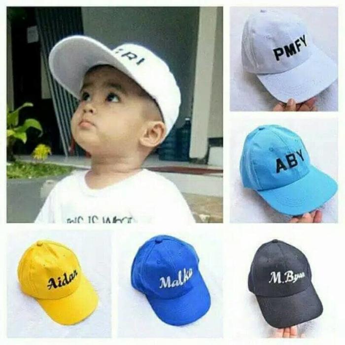 topi custom anak bikin nama gambar bebas Terlaris di Lazada