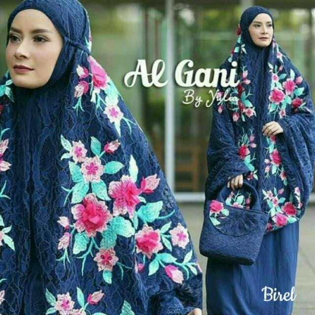 MUKENA Rianti Bunga Flower ALGANI ALGHANI AL-GANI SUPER SALE!!! Broklat Tebal Import Maroon
