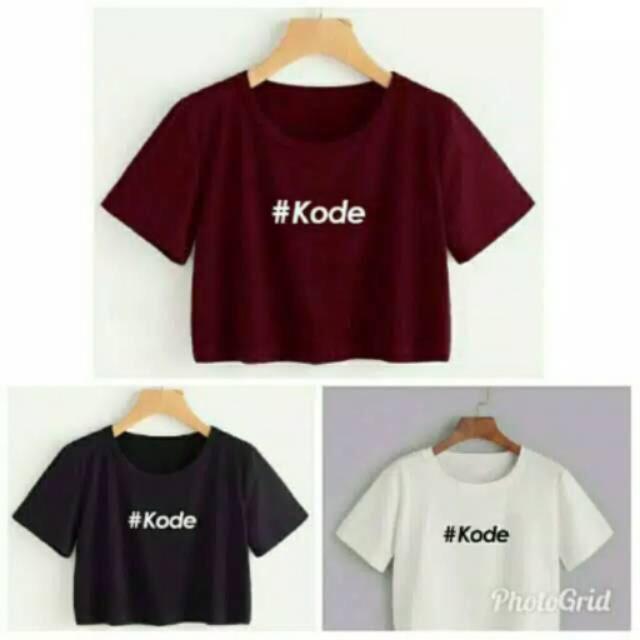 Polo Shirtcrop #Kode Tshirt Kode Tee No.392