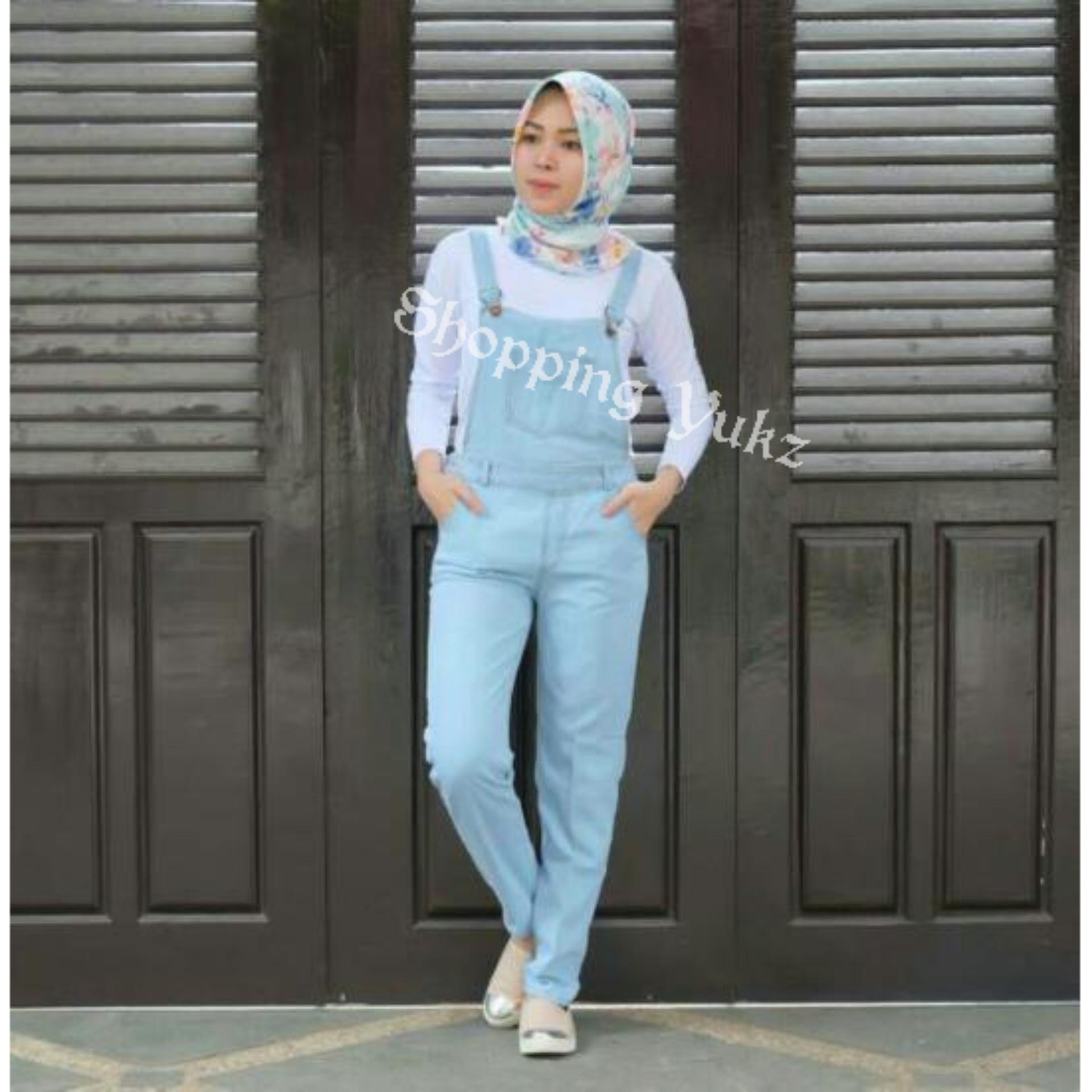 Shopping Yukz Overall Jumpsuit Jeans Denim Hijab Wanita RAUDI (Tanpa Inner+Jilbab)/Baju Kodok Jeans Muslim /Jumpsuit Jeans Hijab/Ripped Jeans/Jumpsuit Denim Wanita/Jumpsuit Murah/Jumpsuit Muslim/Jumpsuit Panjang/Jumpsuit Hijab/Jumsuit Wanita/Jumsuit Denim