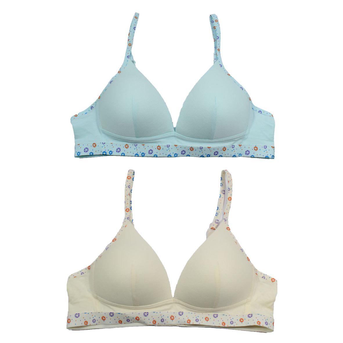 PORTMAN BRA LUCU MOTIF CUP POLOS BAHAN KATUN W2207 2 PCS