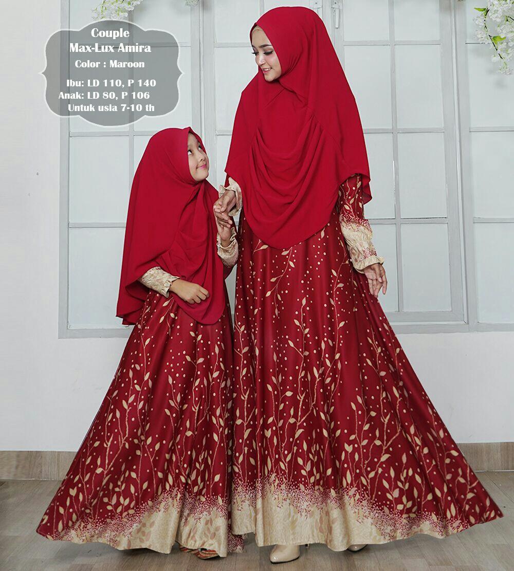 Humaira99 Gamis Syari Muslim Couple Ibu dan Anak Dress Hijab Atasan Wanita Maxmara Marsya