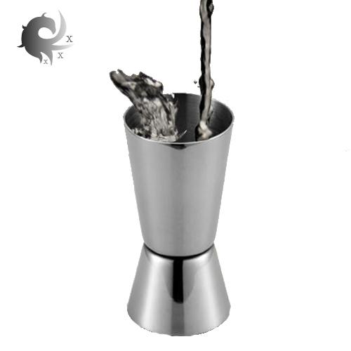 Stainless steel cup ons ganda, straight edge, gelas ukur bartending, gelas ukur, stainless steel berkualitas tinggi, desain ergonomis, tahan lama, pengerjaan halus (30 * 20cm)