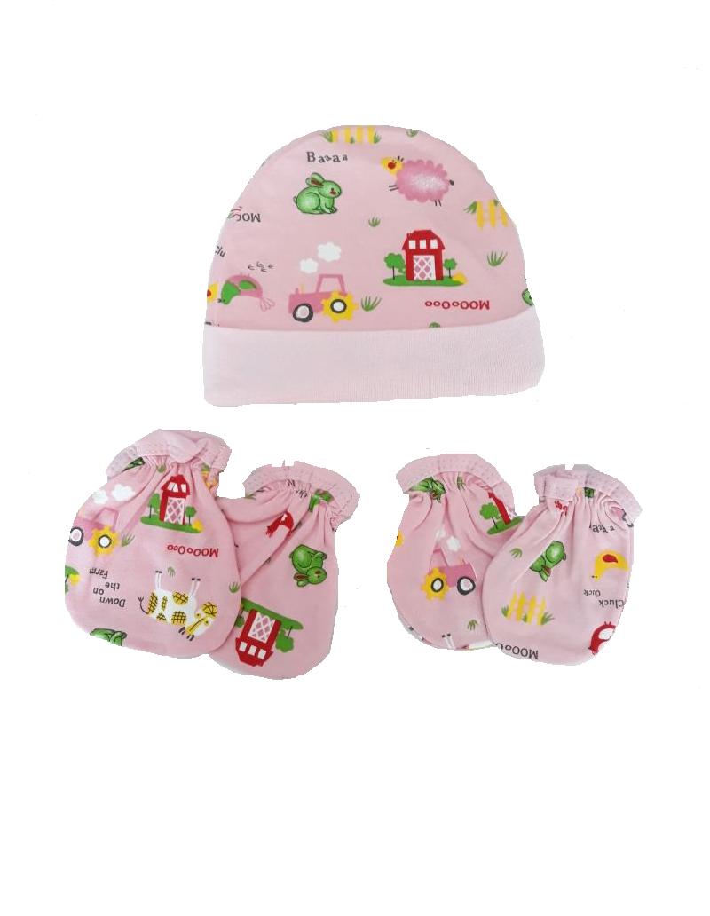 Mamimu Topi Sarung Tangan Sepatu Set Bayi Motif A - Set Topi, Sarung Tangan Dan Sepatu Bayi