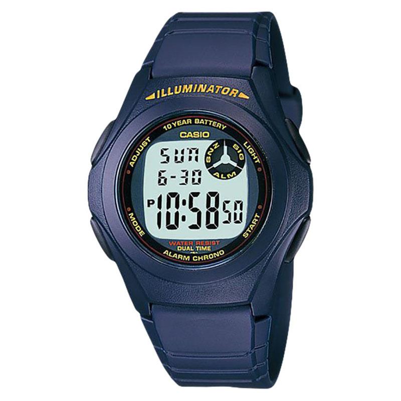 Casio - Jam Tangan Wanita - Biru-Biru - Rubber Biru - F-200W-2BDF