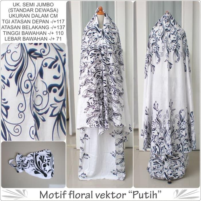 Mukena bali rayon dewasa motif floral vektor warna putih semi jumbo / PERLENGKAPAN SHOLAT / ALAT SHOLAT / TELEKUNG / MUKENA / MUKENA DEWASA TERMURAH / MUKENA DEWASA BERKUALITAS / BEST SELLER / MUKENA KEKINIAN / MUKENA MURAH